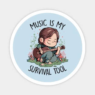 Music is My Survival Tool - Cute Game Geek Gift Magnet